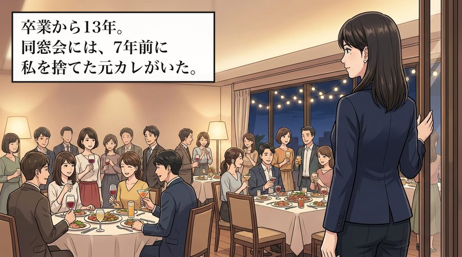 卒業から13年。同窓会には、7年前に私を捨てた元カレがいた。